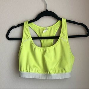 FP Movement Neon Yellow Sports Bra (Size S)